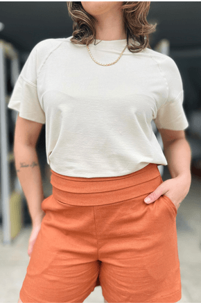 Blusa Manga Curta Lunender